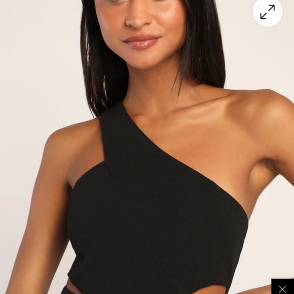 Lulus Show-stopping Style Black One-shoulder Cutout Maxi Dress - Size M - Picture 4 of 6
